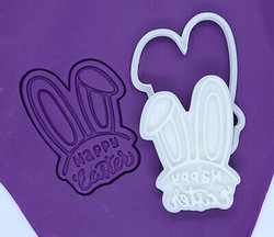Happy Easter bunny ears cutter and embosser