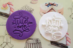 Wild One cookie cutter, Style 2, embosser, fondant stamp, 3D Printed