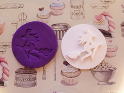 Halloween Witch on broom cookie cutter and embosser, 3D Printed