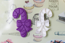 Candy Cane Christmas cookie cutter and embosser