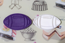 NFL Gridiron ball, american football cookie cutter and embosser, fondant stamp