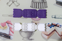 Bonbon, Christmas Cracker cookie cutter and embosser, fondant stamp