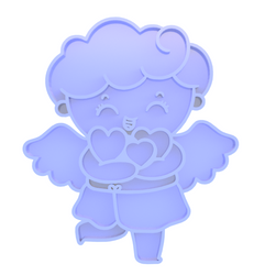 Cupid Valentines cookie cutter set, cookie embosser set, cookie stamp