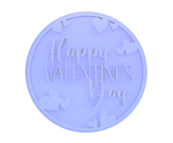 Happy Valentine's Day version 2 cookie cutter, cookie stamp