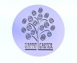 Happy Easter Tree cookie cutter, cookie stamp, debosser