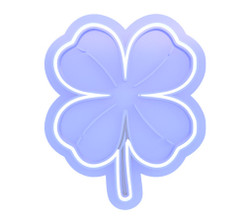 4 leaf clover cookie cutter and embosser, cookie stamp
