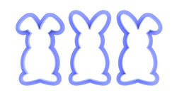 Easter bunny cookie cutter set, bunny outline set, bunny cookie cutter