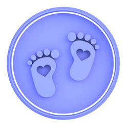 Baby feet cookie cutter and embosser