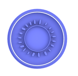Sun with rays cookie cutter, cookie stamp