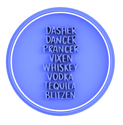 Reindeer List Christmas cutter and embosser