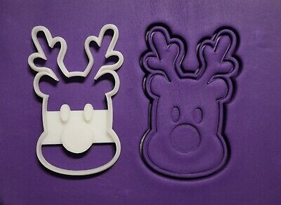 Reindeer Christmas cookie cutter and embosser