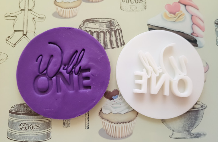 Wild One cookie cutter, Style 1, embosser, fondant stamp, 3D Printed