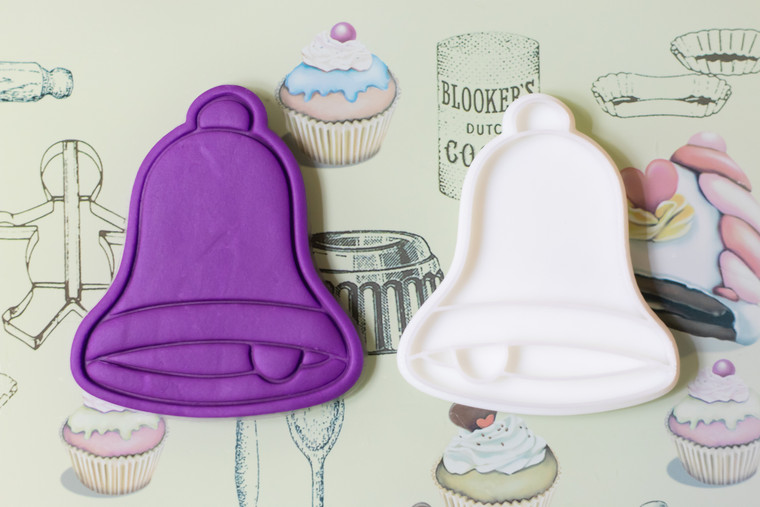 Bell Christmas cookie cutter and embosser