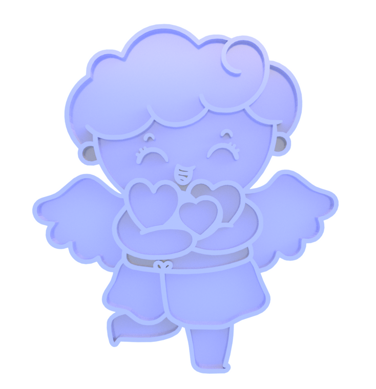 Cupid Valentines cookie cutter set, cookie embosser set, cookie stamp