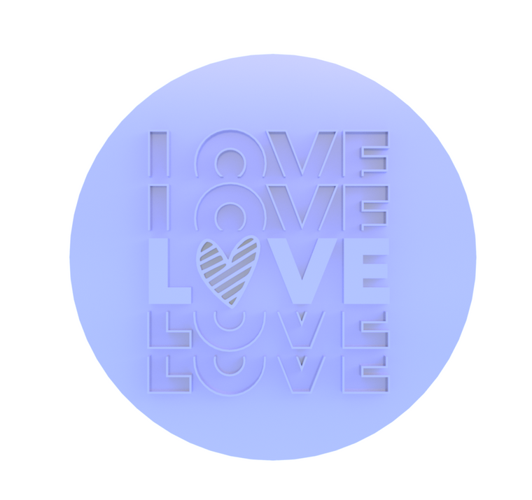 Love echoes Valentine's Day version cookie cutter, cookie stamp