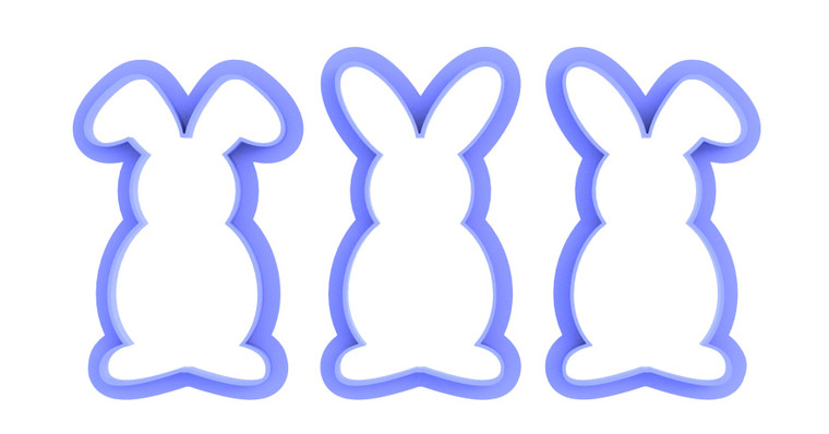 Easter bunny cookie cutter set, bunny outline set, bunny cookie cutter