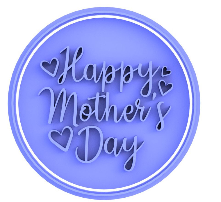 Happy Mother's Day cookie cutter and embosser version 4