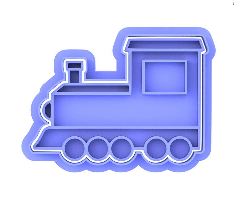 Trains cookie cutter and embosser