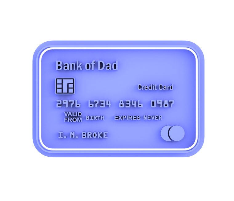 Bank of Dad cookie cutter and fondant embosser