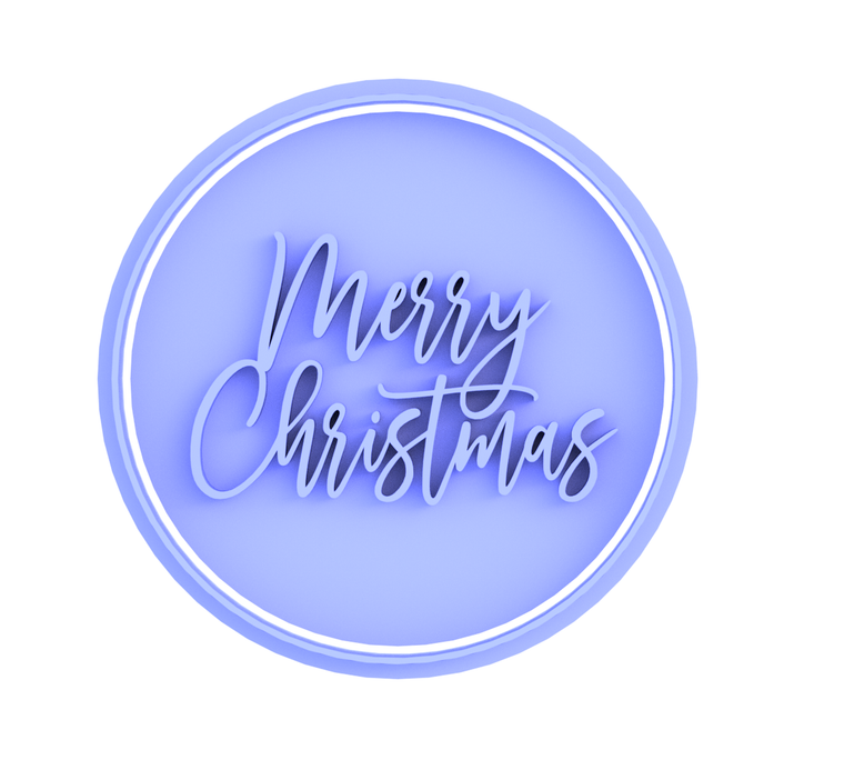 Merry Christmas - style 5 cookie cutter and embosser