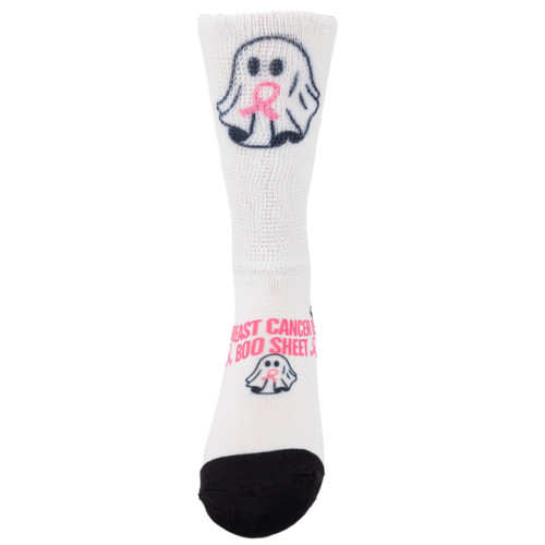 BooSheet Breast CancerSocks | Cool & Crazy Designs by Physician's Choice Diabetic Socks | Better Circulation, Better Health | 1 Pair | Medium/Large
