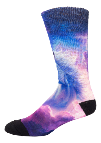 Left side view of Cosmo Unicorn; Cool & Crazy by Physician's Choice Diabetic Socks Left side view of Cosmo Unicorn; Cool & Crazy by Physician's Choice Diabetic Socks