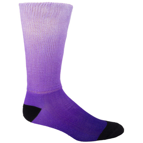 Ombre Light purple to Dark purple | Cool & Crazy Design Socks by Physician's Choice Diabetic Socks | Better Circulation, Better Health | 1 Pair
