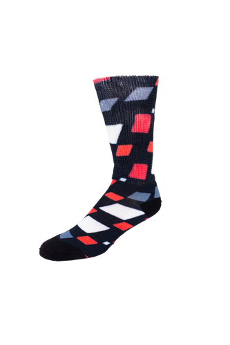 Left side view of Race; Cool & Crazy by Physician's Choice Diabetic Socks
