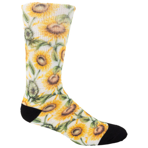 Sunny Sunflower | Cool & Crazy by Physician's Choice Diabetic Socks | Better Circulation, Better Health | 1 Pair