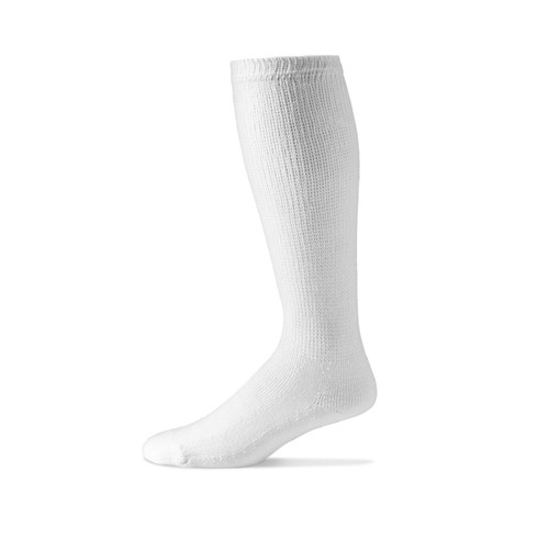 Physician's Choice Over the Calf Diabetic Crew Socks_White