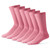 Physician's Choice Diabetic Crew Socks, pink. Comfortable Diabetic socks for neuropathy and swelling legs.