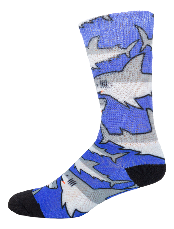 Left side view of Chomp; Cool & Crazy by Physician's Choice Diabetic Socks Left side view of Chomp; Cool & Crazy by Physician's Choice Diabetic Socks