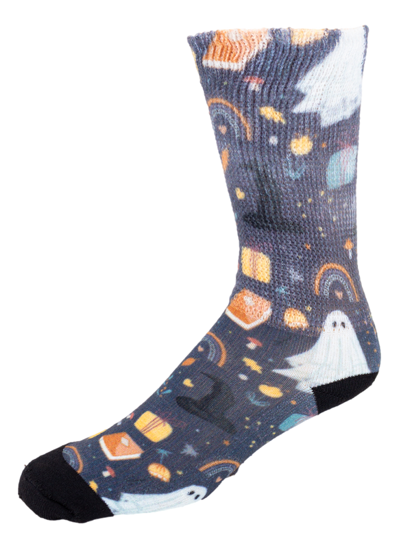 Left side view of Cute Spooky Halloween ; Cool & Crazy by Physician's Choice Diabetic Socks Left side view of Cute Spooky Halloween ; Cool & Crazy by Physician's Choice Diabetic Socks