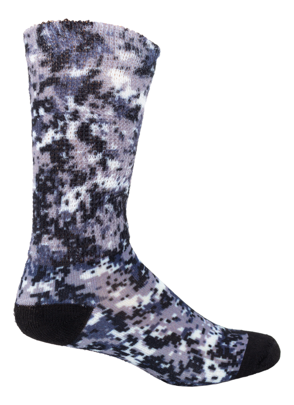 Right side view of Digital Camo; Cool & Crazy by Physician's Choice Diabetic Socks Right side view of Digital Camo; Cool & Crazy by Physician's Choice Diabetic Socks
