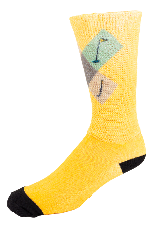 Left side view of Simple Golf; Cool & Crazy by Physician's Choice Diabetic Socks Left side view of Simple Golf; Cool & Crazy by Physician's Choice Diabetic Socks