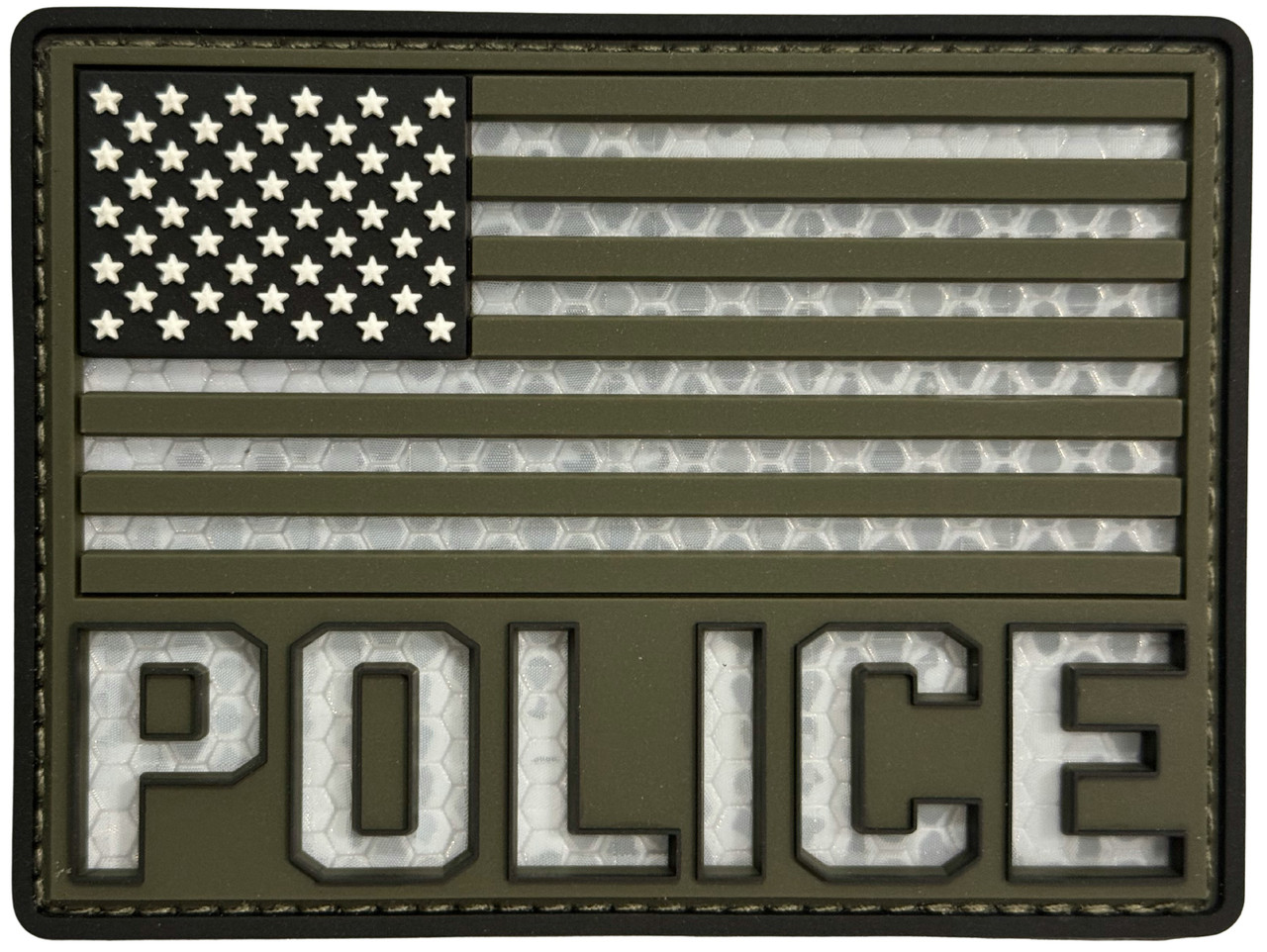 Combat Swag™ Reflective PVC Patch - Police Flag