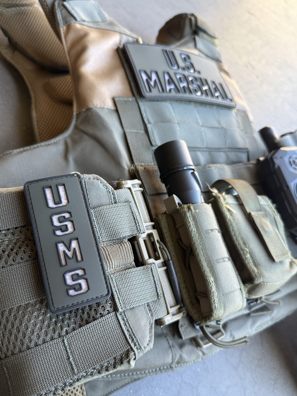 Reflective Cummerbund PVC Patch Set - USMS