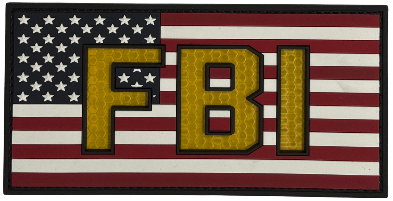 Lettered Fbi Patch Combat Swag™ Reflective PVC Patch - FBI Flag