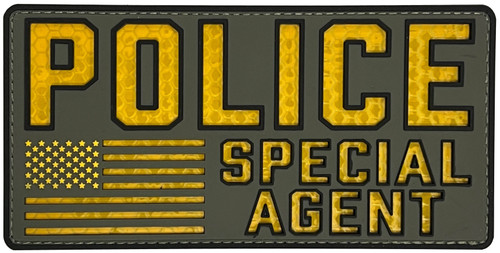 Reflective PVC Patch - Police U.S. Marshal Combat ID Patch