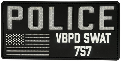 Reflective PVC Patch - Police U.S. Marshal Combat ID Patch