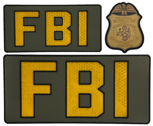 Combat Swag™ Reflective PVC Patch Set - FBI