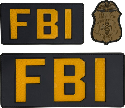 Combat Swag™ Reflective PVC Patch Set - FBI
