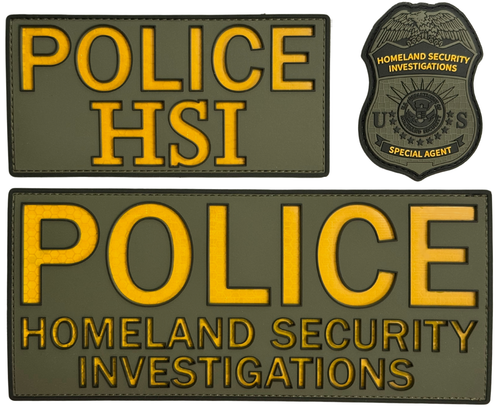 Combat Swag™ Reflective PVC Patch Set - Official HSI (Homeland Security Investigations)