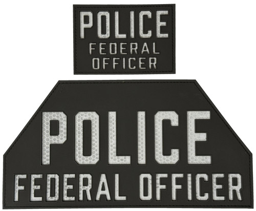 Combat Swag™ Reflective PVC Patch Set - Police Federal Officer