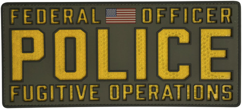 Combat Swag™ Reflective PVC Patch - Police Federal Officer Fugitive Operations