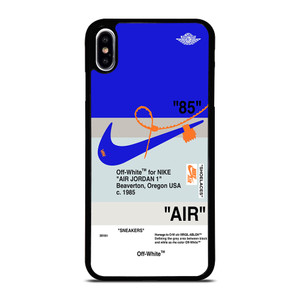 NIKE AIR JORDAN 1 OFF WHITE BLUE iPhone XS Max Case Cover