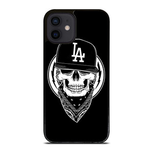 LOS ANGELES DODGERS SKULL iPhone 12 Mini Case Cover LOS ANGELES DODGERS SKULL iPhone 12 Mini Case Cover