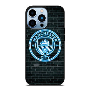 MANCHESTER CITY FC NEON LOGO iPhone 13 Pro Max Case Cover
