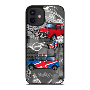 MINI COOPER LONDON COLLAGE iPhone 12 Mini Case Cover MINI COOPER LONDON COLLAGE iPhone 12 Mini Case Cover