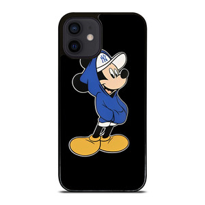 NEW YORK YANKEES MICKEY MOUSE BLACK  iPhone 12 Mini Case Cover NEW YORK YANKEES MICKEY MOUSE BLACK  iPhone 12 Mini Case Cover